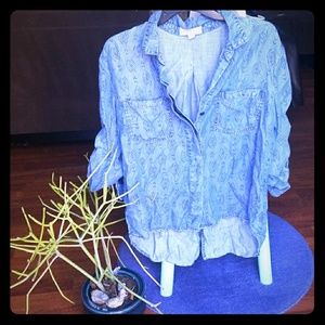 SUCH a unique jean-like top!